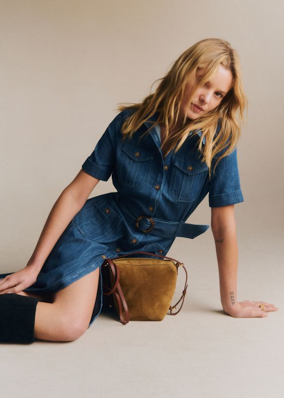 Raquel Dress - Deep Blue - Organic Cotton - Organic Textile - S&amp;eacute;zane