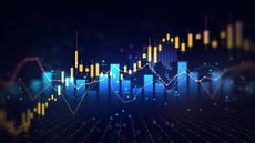 Graph showing stock market profit and investment indicators.