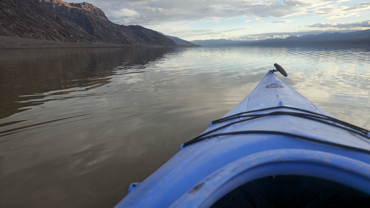 Kayaking at Badwater Basin on February 9, 2024.