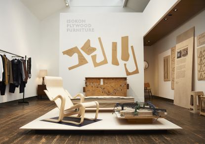 Installation of Isokon plywood furniture
