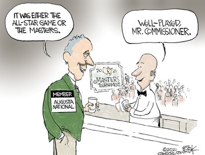 Editorial&amp;amp;nbsp;Cartoon U.S. Georgia voting mlb masters manfred