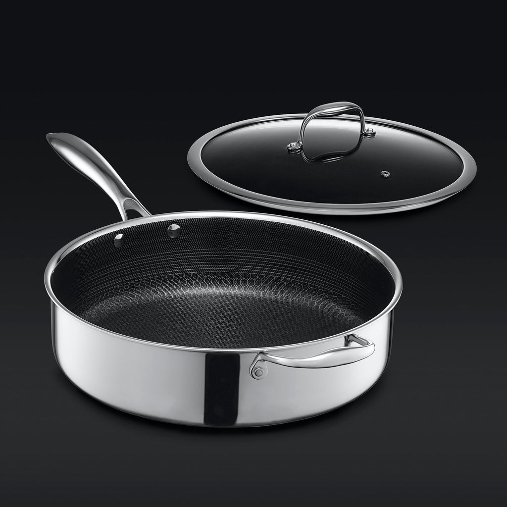 Hybrid Deep Saut&amp;eacute; Pan With Lid, 5.5-Qt