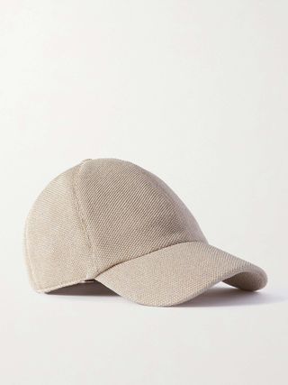 Caspian Silk-Piqué Baseball Cap