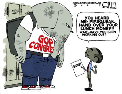 Obama cartoon U.S. GOP congress budget