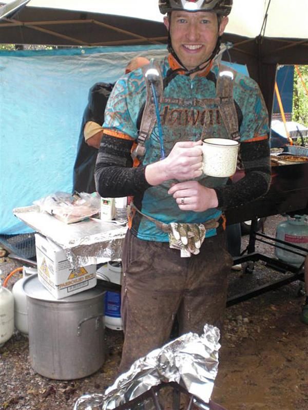 Nothing beats a hot beverage after a cold, wet race.