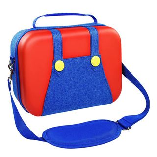 A product shot of the ivoler Red and Blue Travel Case for Nintendo Switch