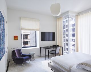 bedroom interior at Baccarat Residence NYC Architect Joe Serrins Studio