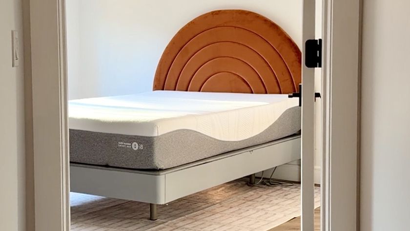 Sleep Number i8 smart bed in bedroom with adjustable base