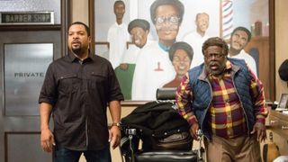 Ice Cube and Cedric the Entertainer surprised in Barbershop