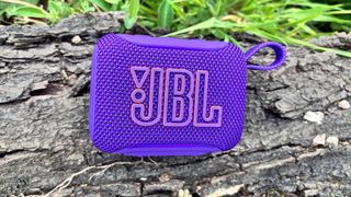 JBL Go 5 speaker in purple finish