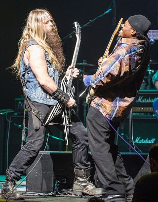 Eric Gales and Zakk Wylde performing as part of Experience Hendrix in Austin, Texas in September 2014