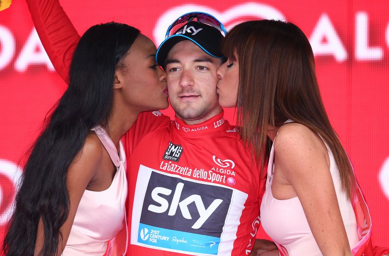 Elia Viviani (Team Sky) moves back into the red jersey lead