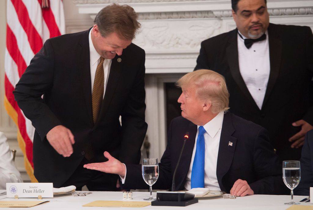 President Trump and Senator Dean Heller.