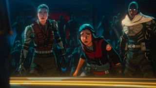 Yelena Belova, Kamala Khan and Blade Knight in Marvel Zombies