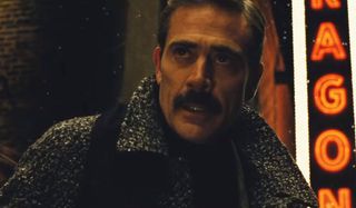 Batman v Superman: Dawn of Justice Jeffrey Dean Morgan looks worried outside of the theater