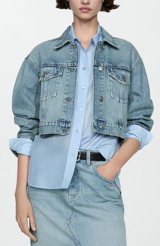 Crop Denim Trucker Jacket