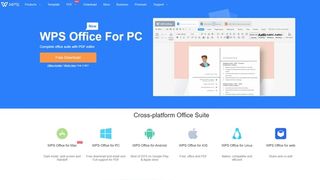 WPS Office's homepage