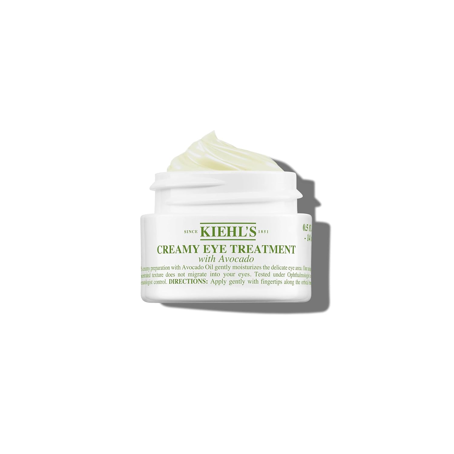Kiehl's Avocado Eye Treatment, Nourishing and Hydrating Eye Cream, Avocado Oil and Caffeine to Energize and Invigorate Skin, Tired Eyes, 99% Naturally Derived Formula - 0.5 Fl Oz