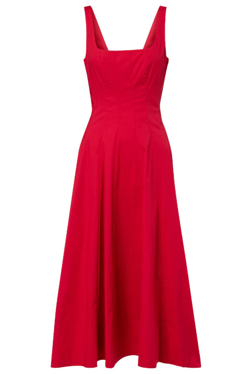 Staud Wells cotton poplin midi dress