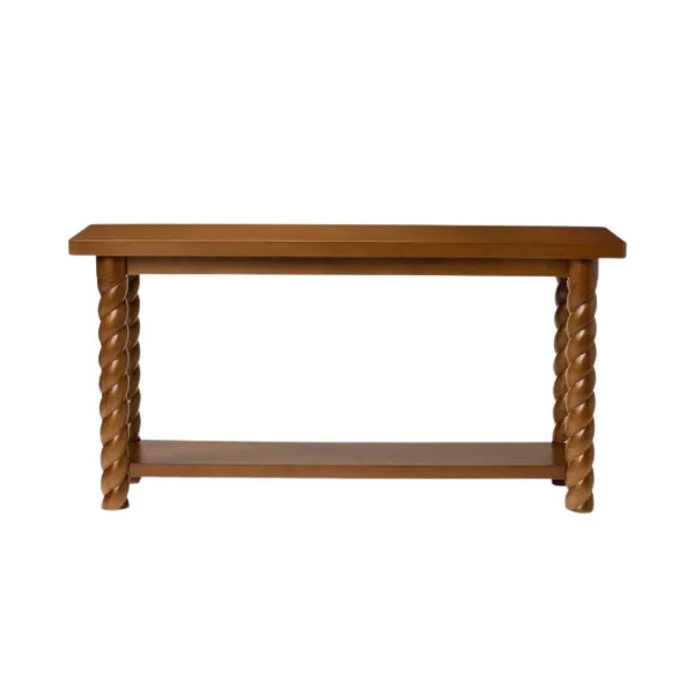 Braided Console Table Walnut 