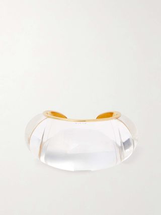 Bubble Resin and Gold-Tone Cuff