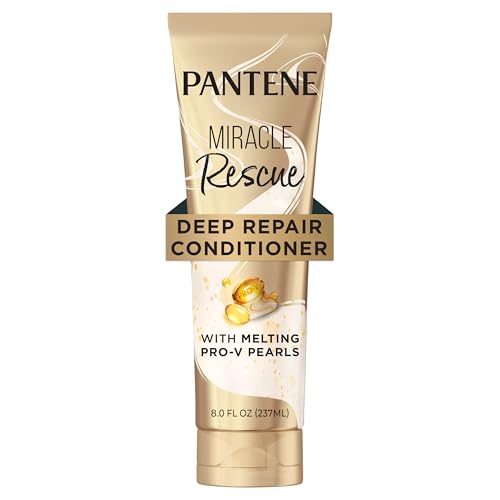 Pantene Miracle Rescue Deep Conditioner With Melting Pro-V Pearls - for Dry, Damaged, or Color-Treated Hair - Intense Moisture &amp;amp; Repair - 8.0 Oz