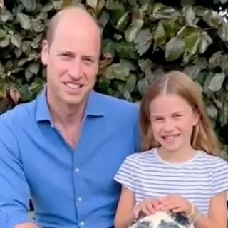 Prince William and Princess Charlotte wishing England's women's soccer team good luck