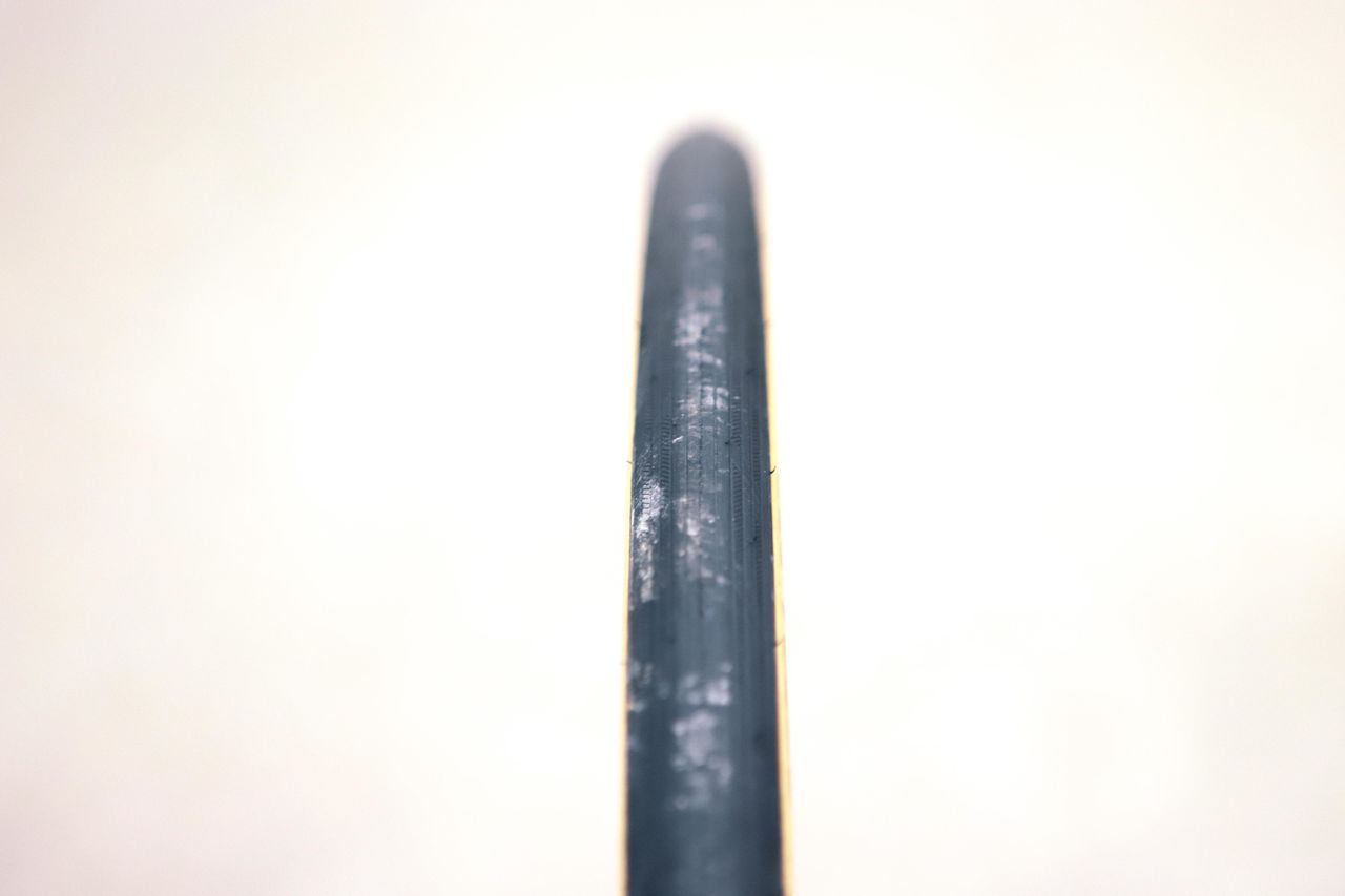 a close up of a tanwall road bike tyre