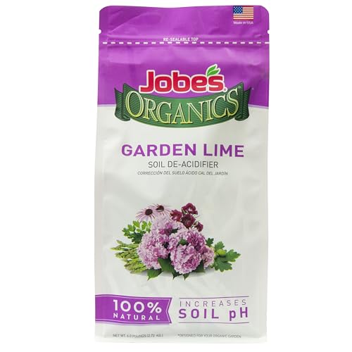 Jobe's Organics Garden Lime, Lime Powder Soil Amendment for Lawns, Plants, and Gardens, 6 Lbs Bag
