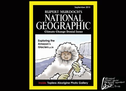 Editorial cartoon U.S. National Geographic Murdoch