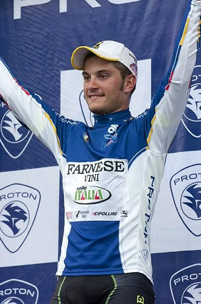 Andrea Guardini (Farnese Vini) is clearly the leader of the Proton Sprint Points competition