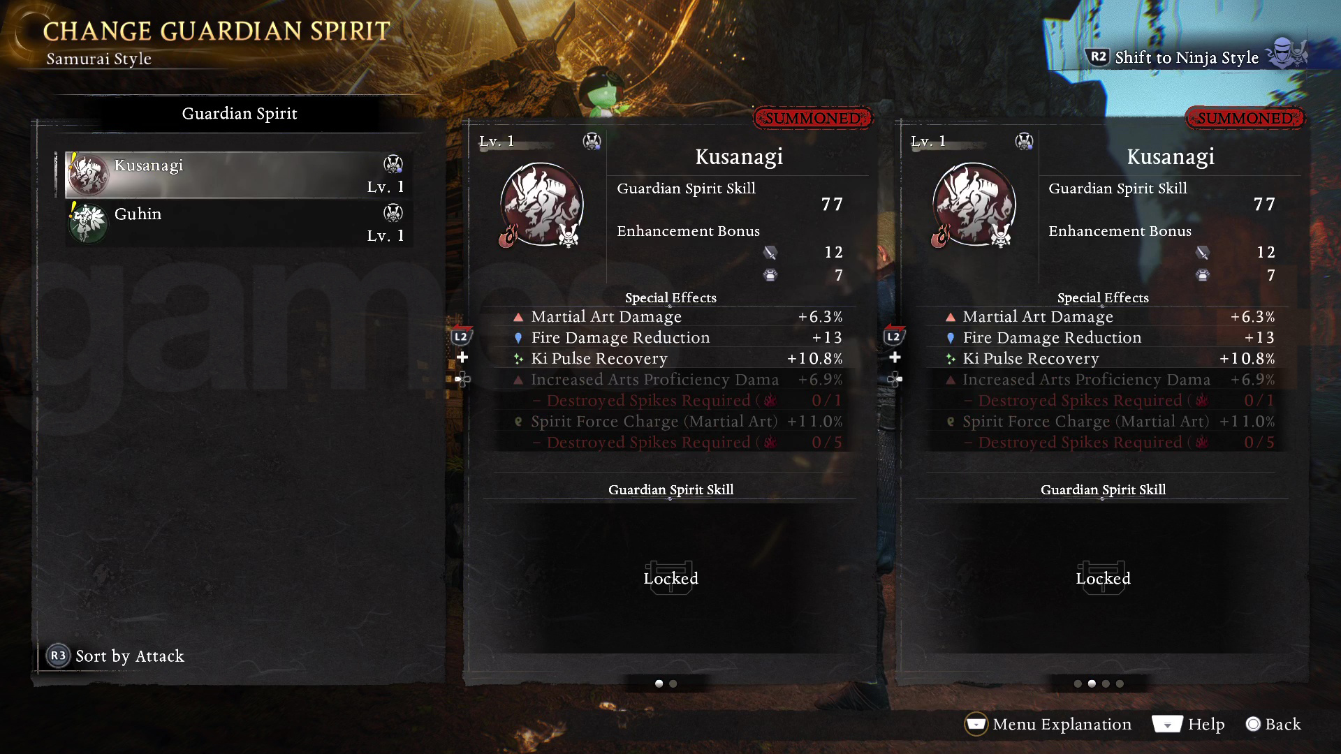 The Samurai Attire or Ninja Attire choice in Nioh 3