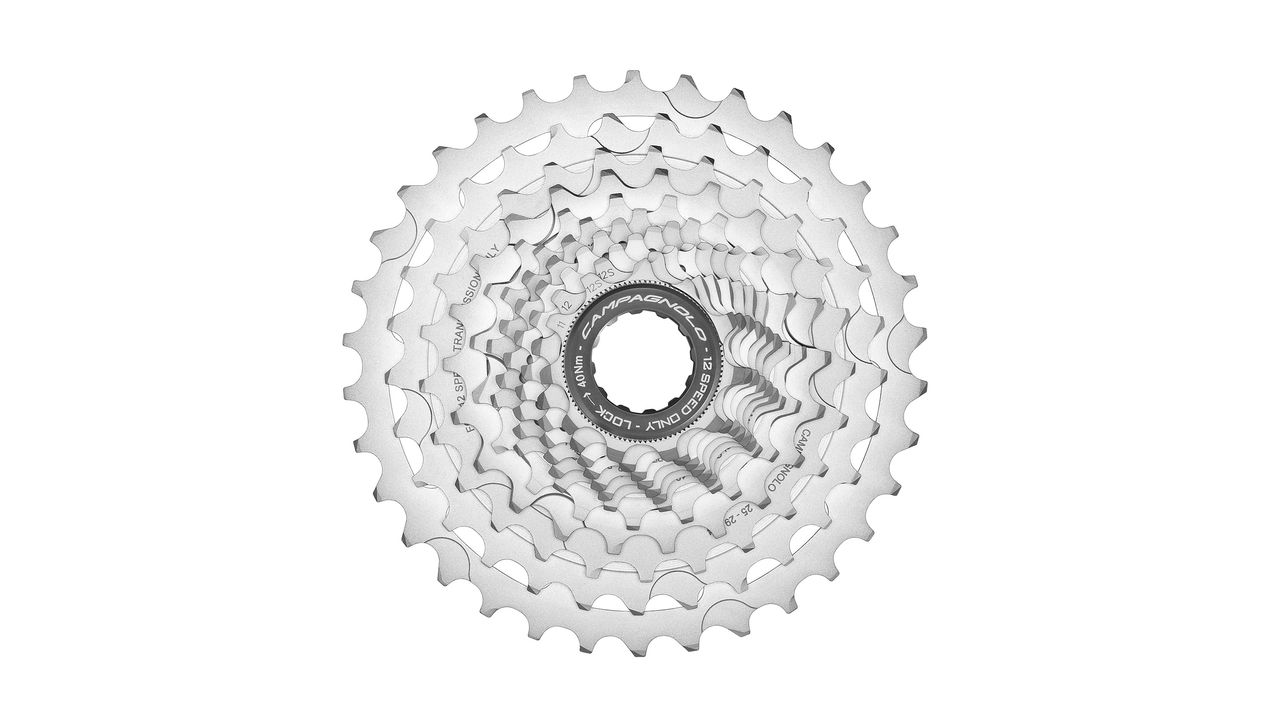 The new 12-speed Campagnolo Chorus cassettes are compatible with the 12-speed Record and Super Record groupsets