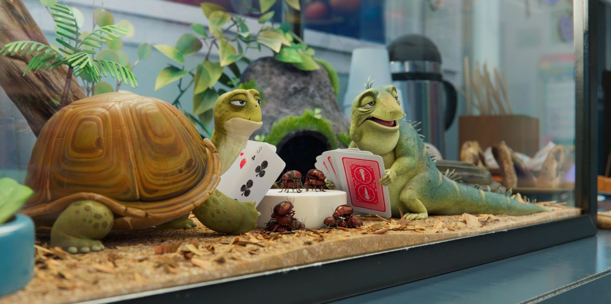 Leo is a cute Netflix animated story that sees Adam Sandler voice a classroom lizard.