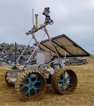 A prototype version of the Canadian Space Agency's proposed Artemis rover.