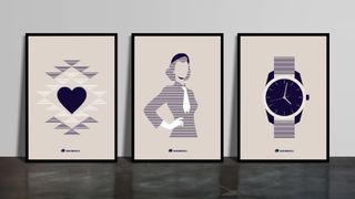 brand work by Mucho - illustrations of a heart, air steward and watch for Aeromexico