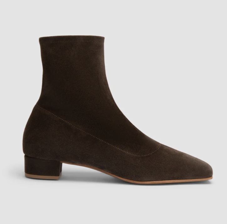 By Far, Ristretto Suede Leather Ankle Boot