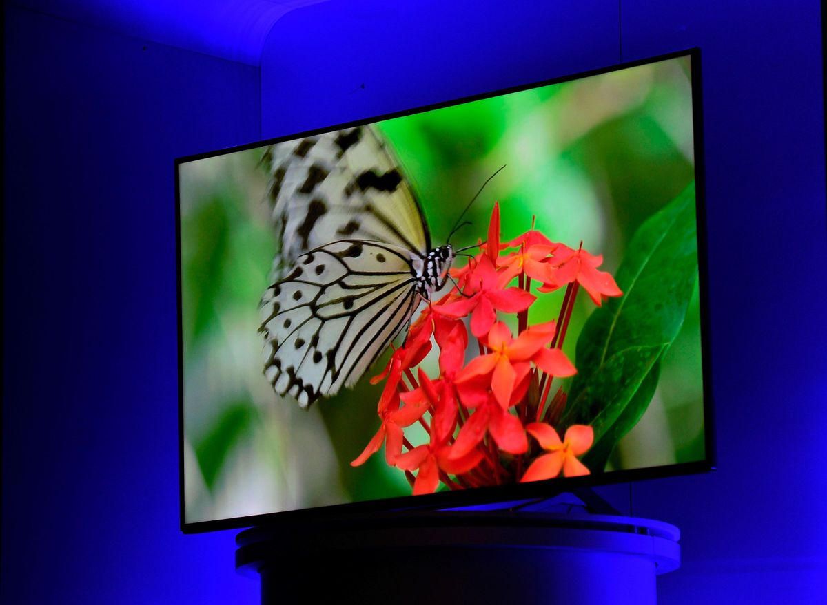 A Panasonic 65 Class Life+Screen AX800 Series 4K Ultra HD TV