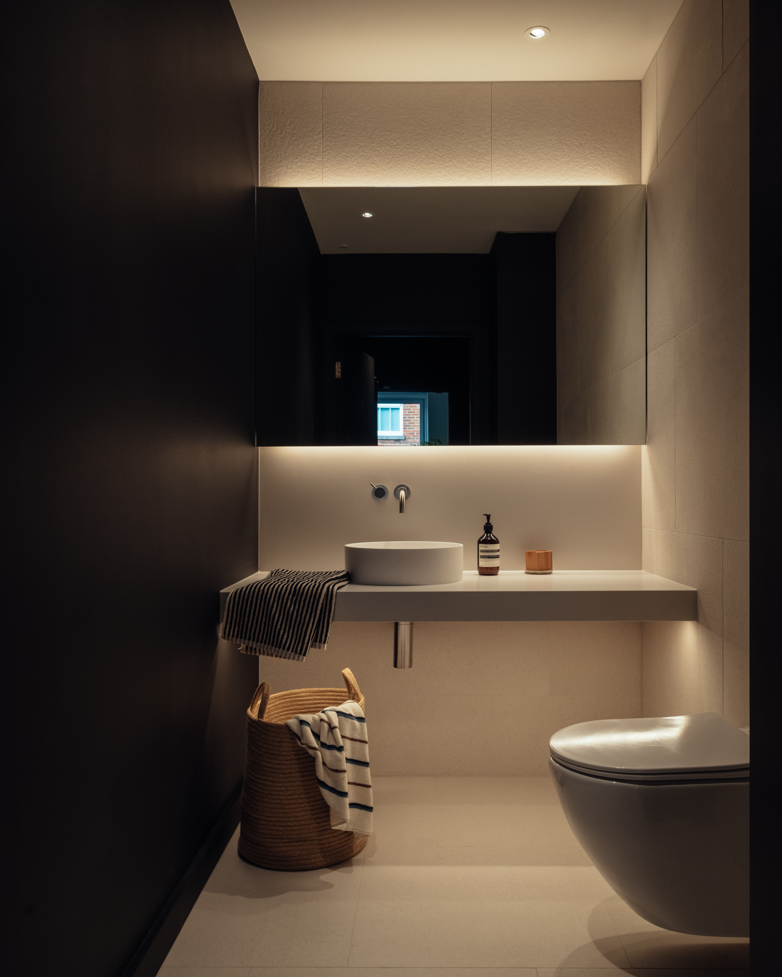 The space showcases the practice's design approach, particularly to domestic projects