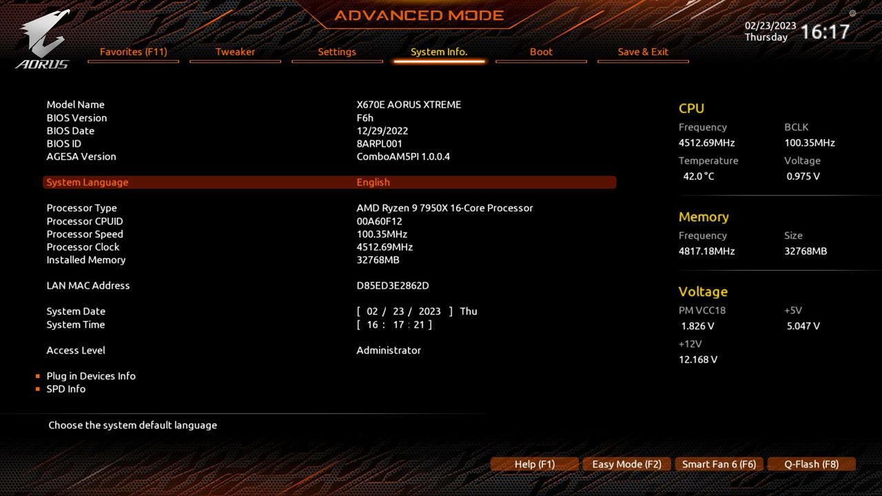 Gigabyte X670E Aorus Xtreme