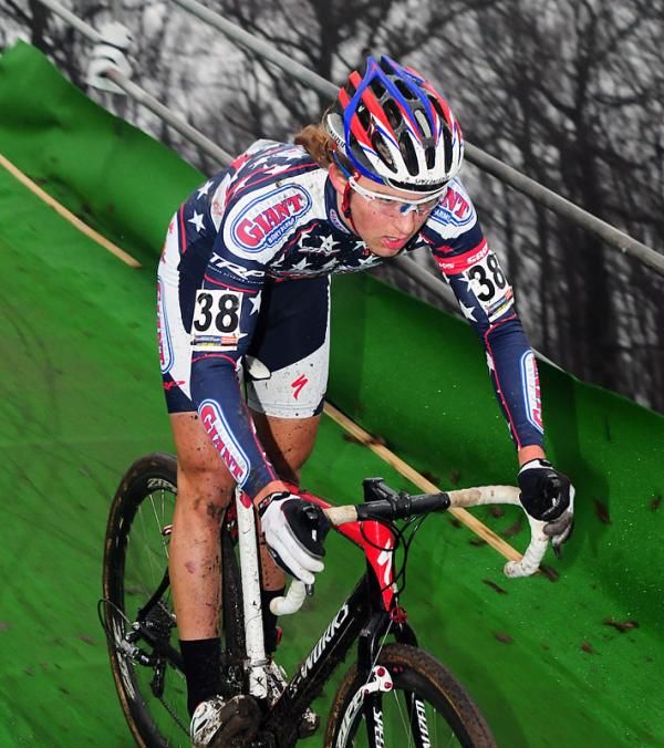 Cody Kaiser (USA) descending a flyover on the course.