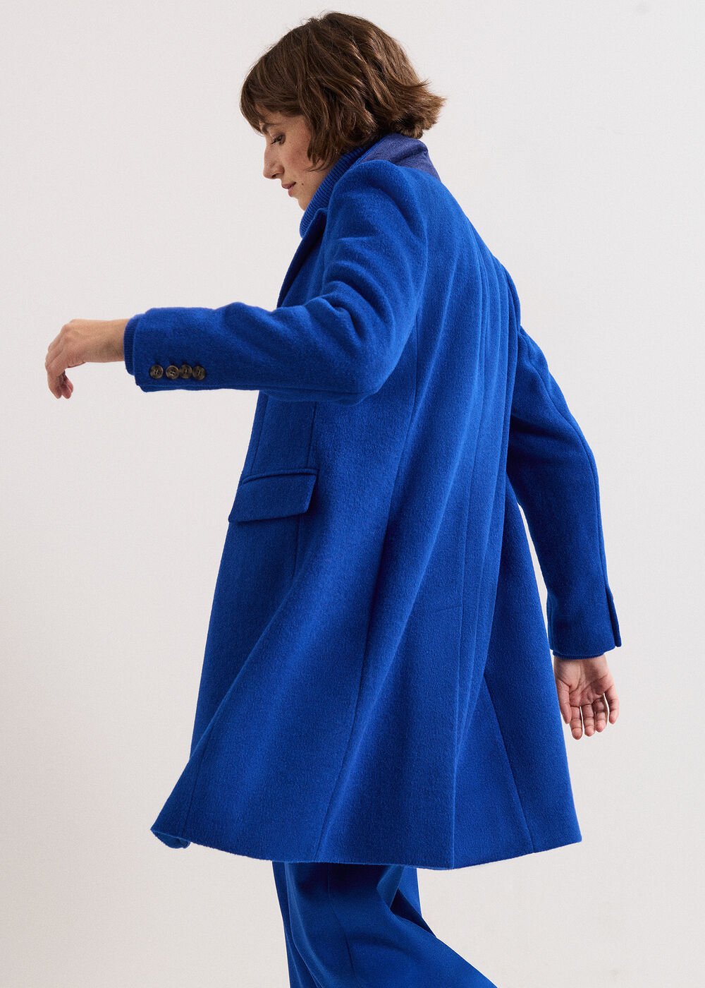 Lydia Blue Wool Coat