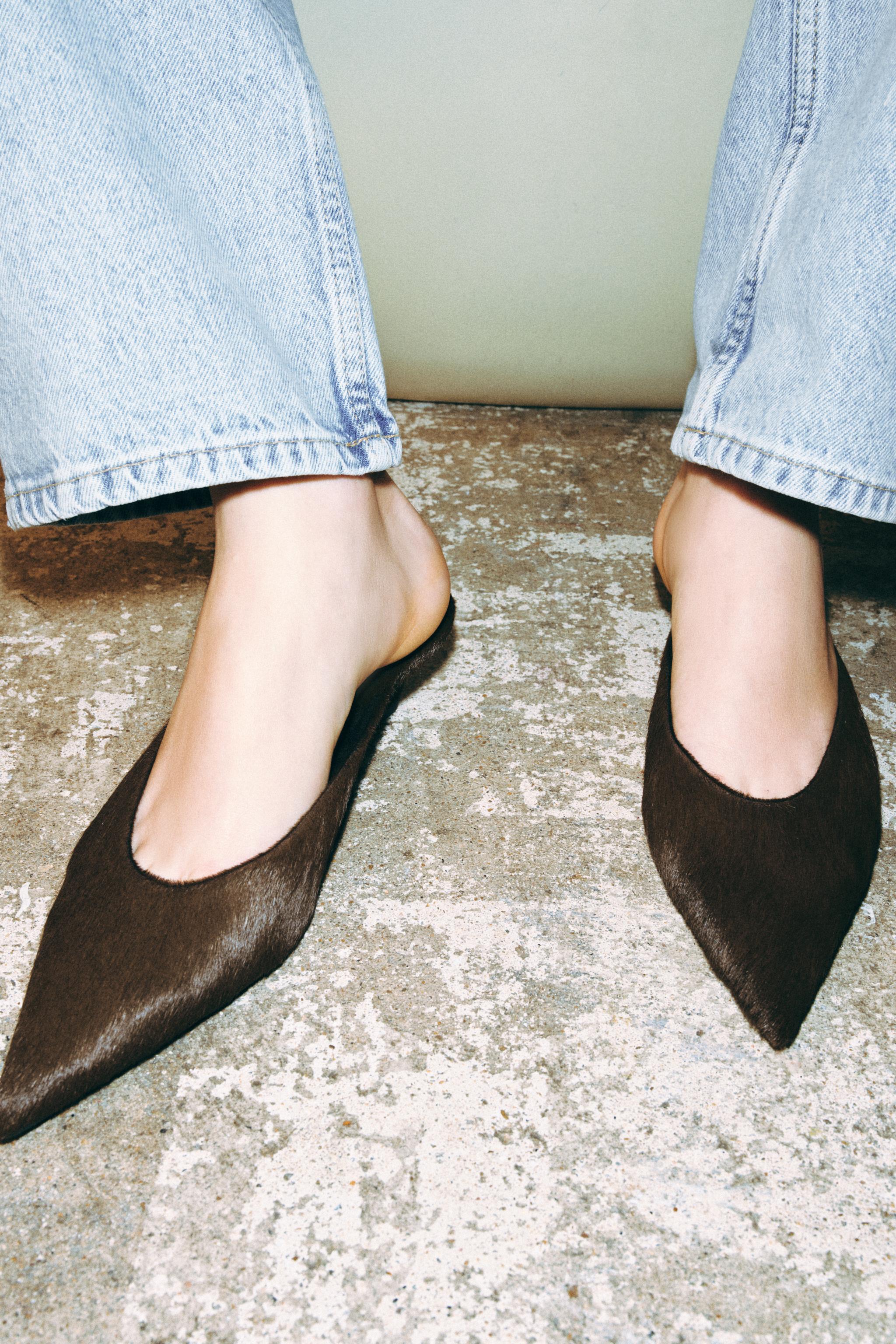 Sheepskin Wedge Mules