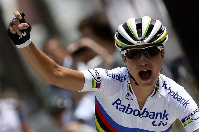 Marianne Vos (Rabo-Liv Woman Cycling Team) wins inaugural La Course by Le Tour de France