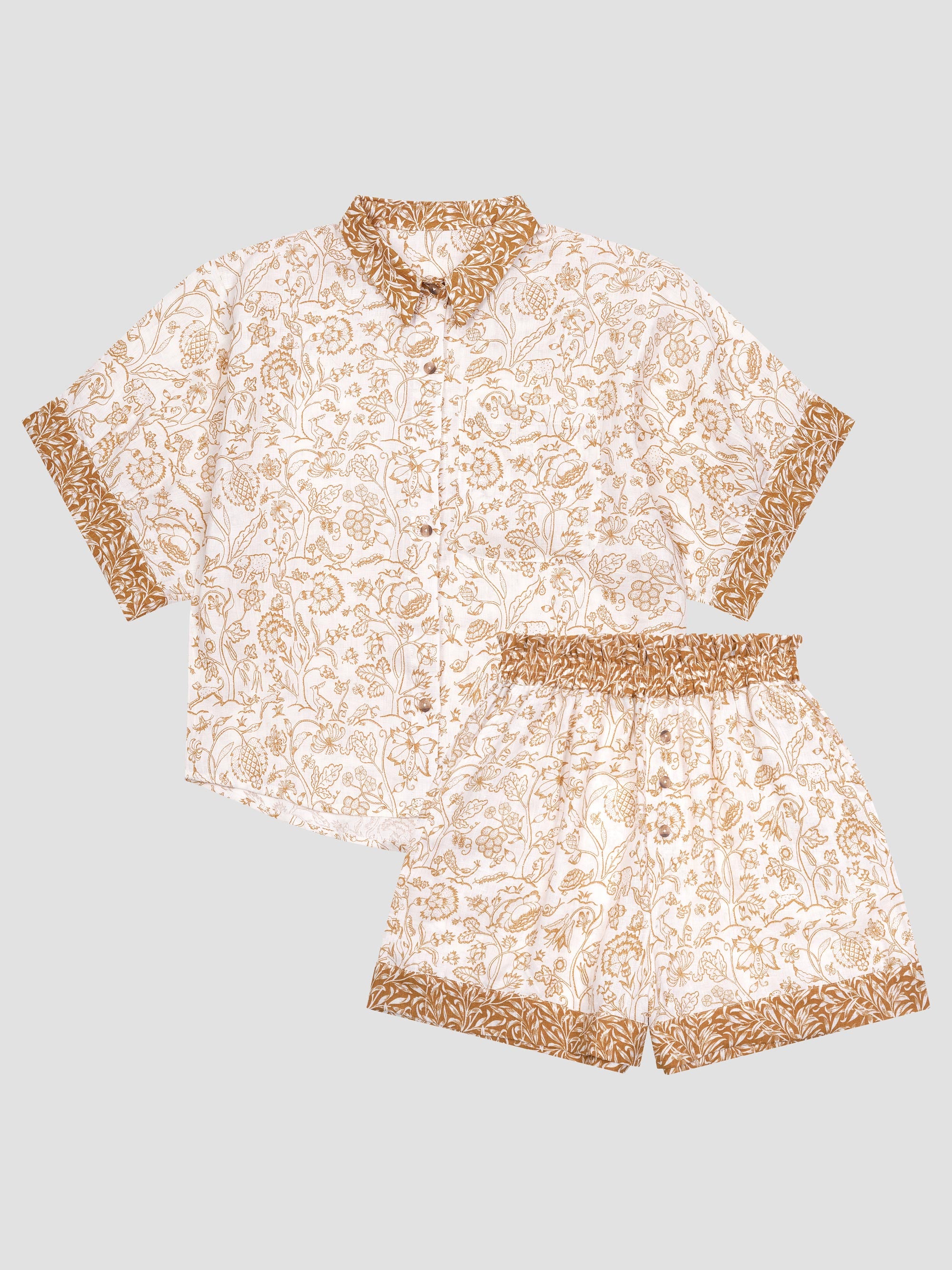 Ernest White Middlemore Linen Women&amp;rsquo;s Pyjama Shorts Set