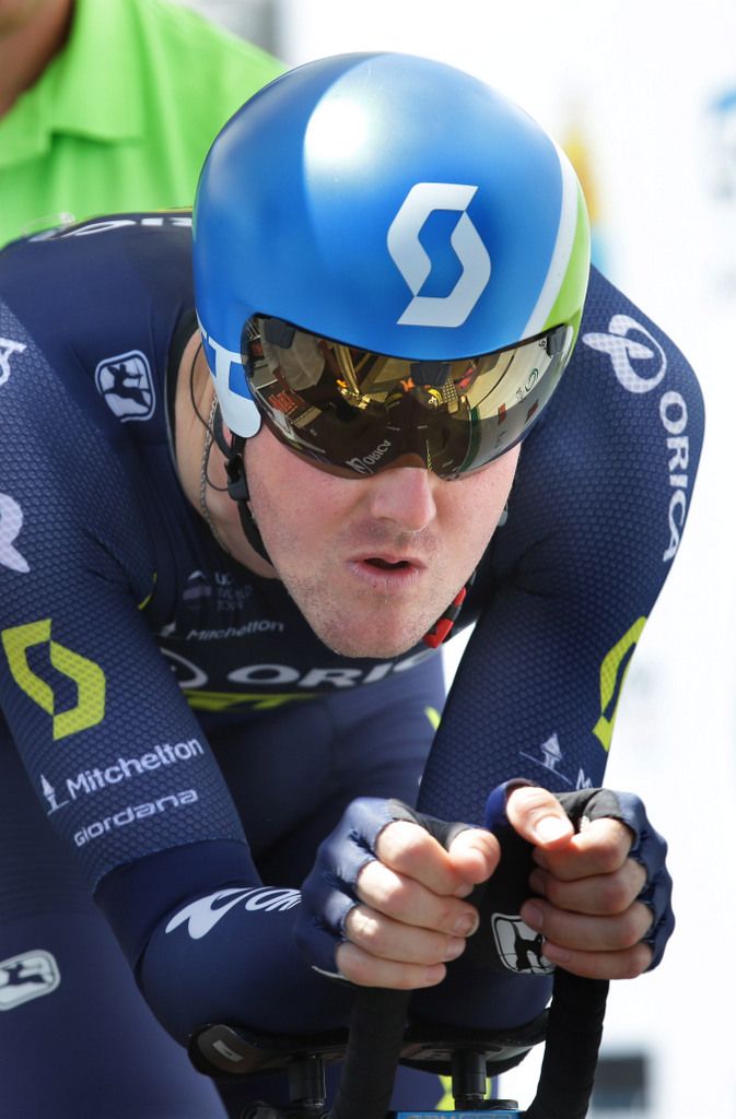 A face of concentration from Luke Durbridge (Orica-Scott)