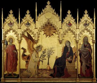 Medieval annunciation panel