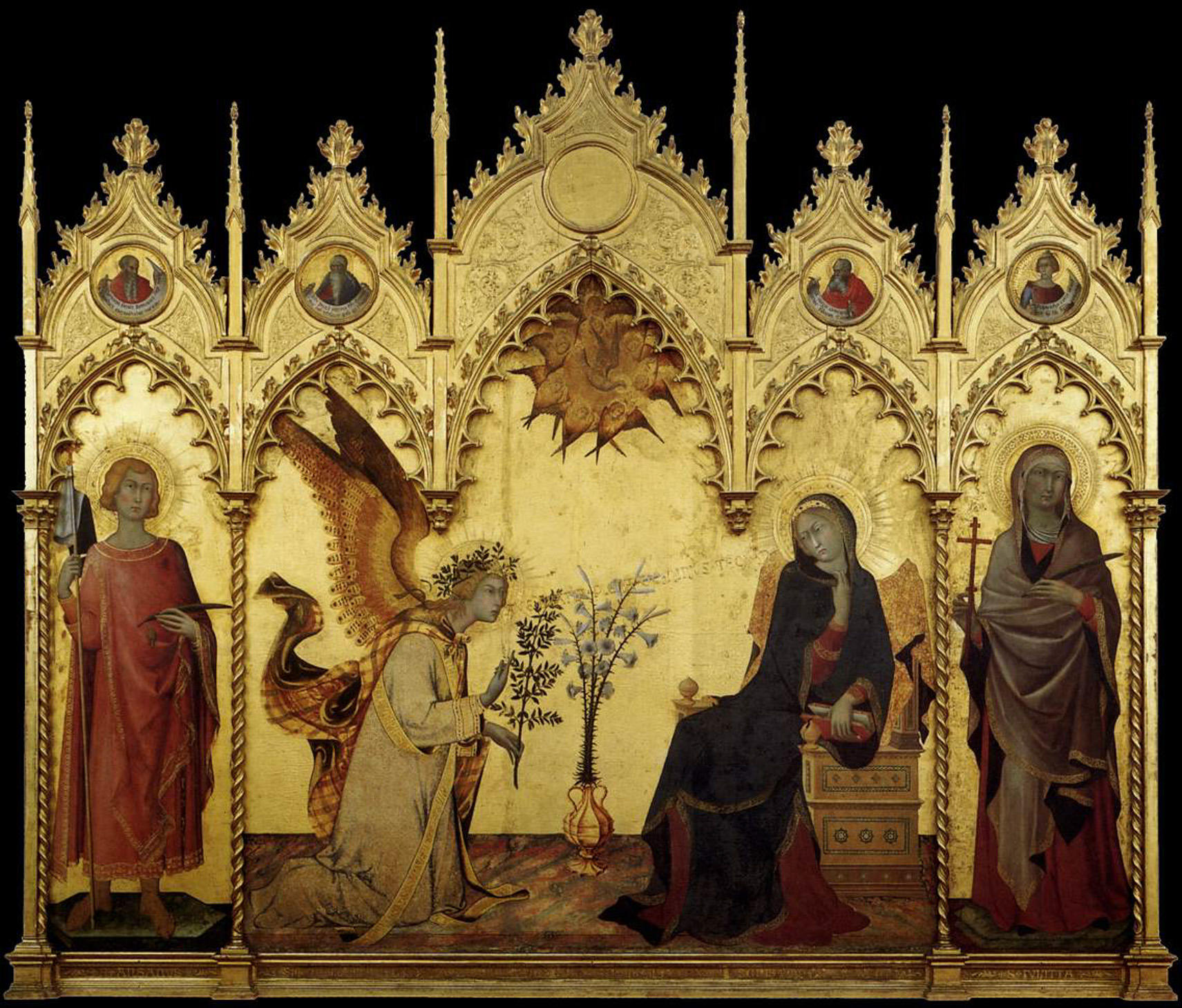 Medieval annunciation panel