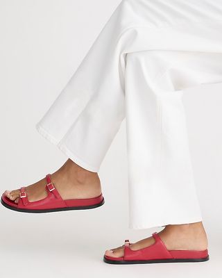 Colbie Buckle Sandals in Leather