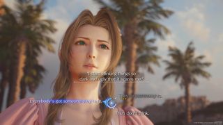 FF7 Rebirth Aerith romance guide - Comfort Aerith when you are given the option by telling her "Everybody's got someone they hate."